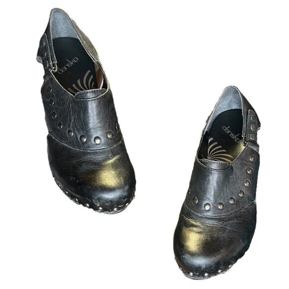 Dansko Ryder studded black clogs EU 41 US 10 Comfort Heels Boho Excellent Cond - Picture 2 of 13